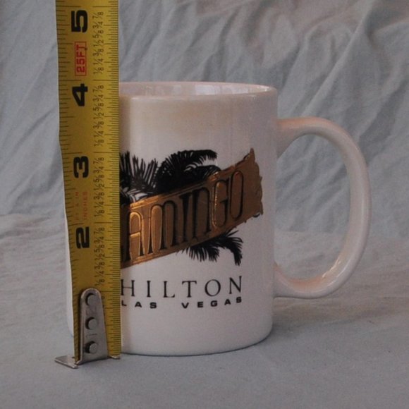 12 oz Flamingo Hilton Hotel Las Vegas retro gold tone (560w) - Picture 3 of 8